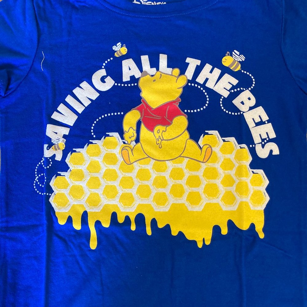 Free w/ purchase - Disney Blue Winnie the Pooh Tee Kids Medium 7/8 - Picture 2 of 5